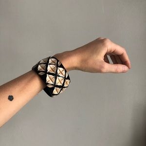 Hand Carved Wooden Market Bangle